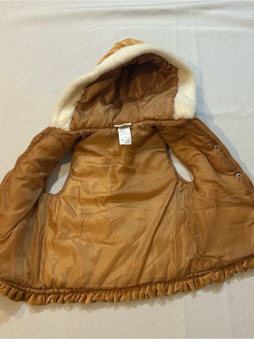 Nicole Miller Hooded Corduroy Puffer Vest Size 4